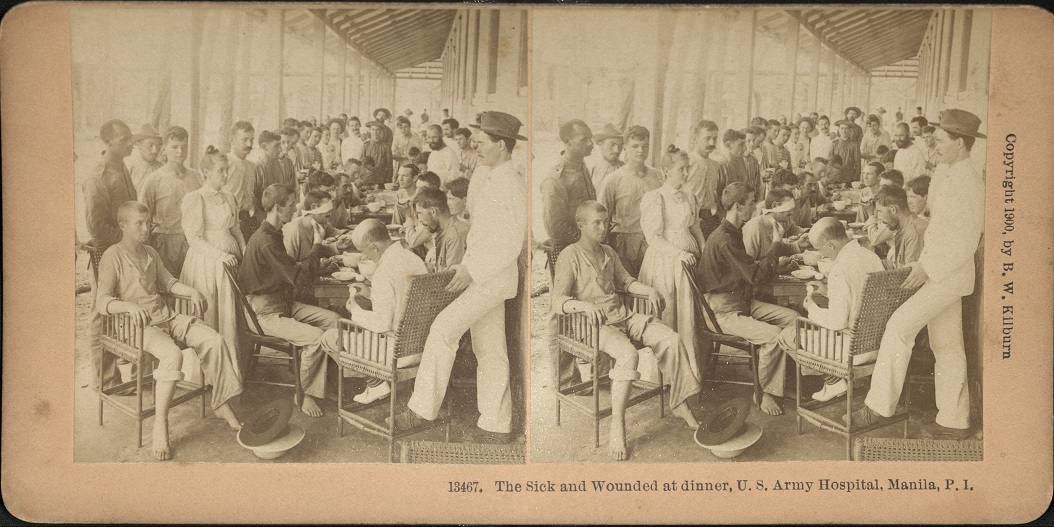 The Sick and Wounded at dinner, U.S. Army Hospital, Manila, P. I.